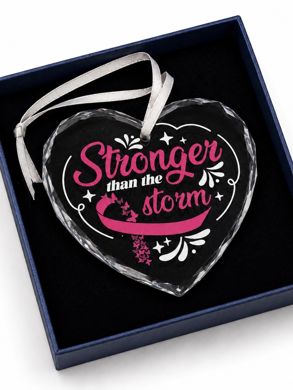 Stronger Than the Storm Heart Wall Decor - Pink